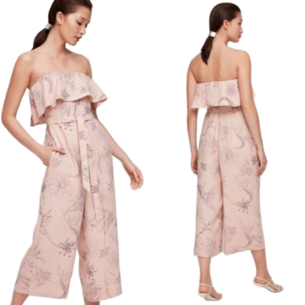 ARITZIA Babaton Pink Floral Altamiro Jumpsuit Size 0